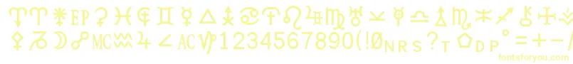 Hamburgsymbols Font – Yellow Fonts on White Background