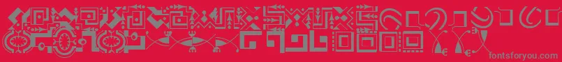 CaravanLhTwo Font – Gray Fonts on Red Background