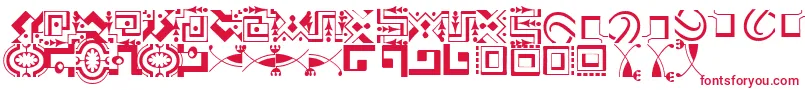 CaravanLhTwo Font – Red Fonts on White Background