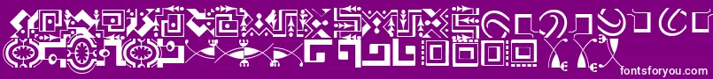 CaravanLhTwo Font – White Fonts on Purple Background