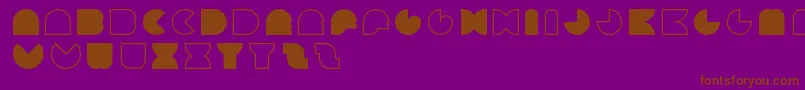 Czcionka MarCirca – brązowe czcionki na fioletowym tle