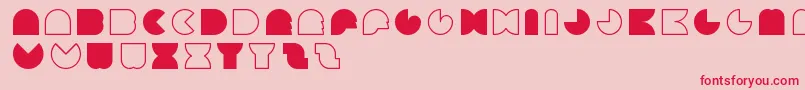 MarCirca Font – Red Fonts on Pink Background