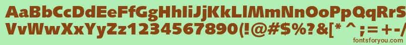 Humanist531cultrablackbt Font – Brown Fonts on Green Background