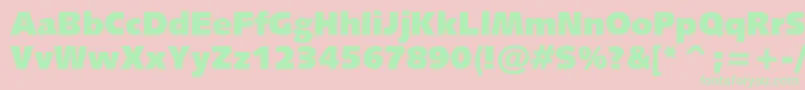 Humanist531cultrablackbt Font – Green Fonts on Pink Background