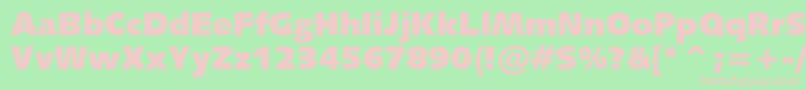 Humanist531cultrablackbt Font – Pink Fonts on Green Background