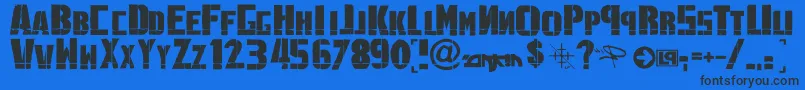 Шрифт LinkninPark – чёрные шрифты на синем фоне