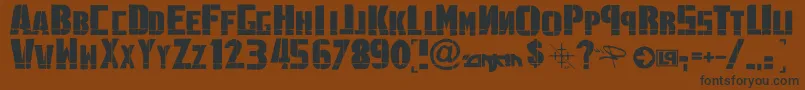 LinkninPark-fontti – mustat fontit ruskealla taustalla
