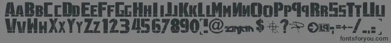 LinkninPark-fontti – mustat fontit harmaalla taustalla