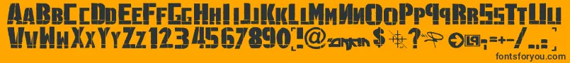 Шрифт LinkninPark – чёрные шрифты на оранжевом фоне