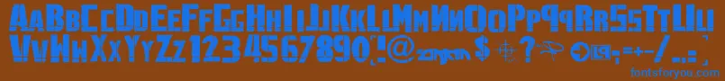 フォントLinkninPark – 茶色の背景に青い文字