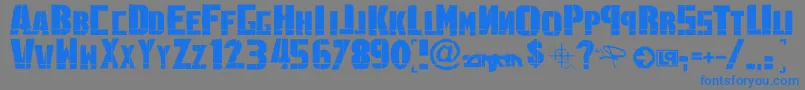 LinkninPark-Schriftart – Blaue Schriften auf grauem Hintergrund