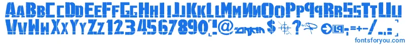 LinkninPark-fontti – siniset fontit valkoisella taustalla
