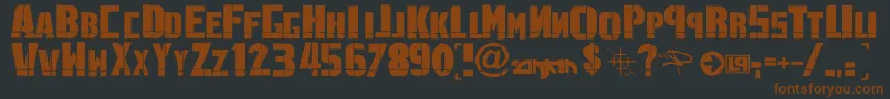 Czcionka LinkninPark – brązowe czcionki na czarnym tle