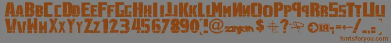 Шрифт LinkninPark – коричневые шрифты на сером фоне