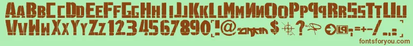 LinkninPark Font – Brown Fonts on Green Background