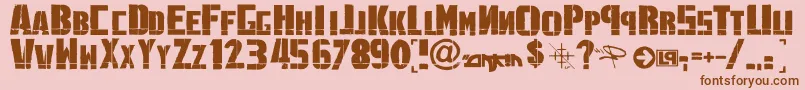 Шрифт LinkninPark – коричневые шрифты на розовом фоне