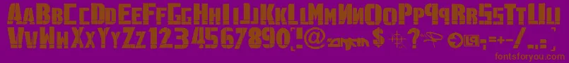 LinkninPark-Schriftart – Braune Schriften auf violettem Hintergrund