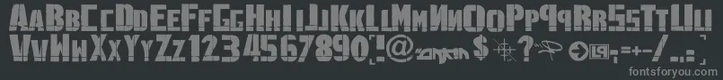 LinkninPark-fontti – harmaat kirjasimet mustalla taustalla