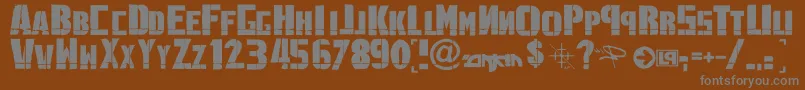 Шрифт LinkninPark – серые шрифты на коричневом фоне