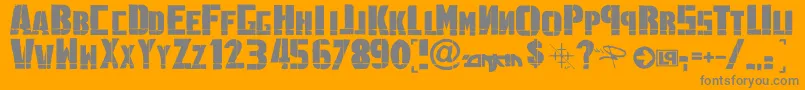 LinkninPark-fontti – harmaat kirjasimet oranssilla taustalla