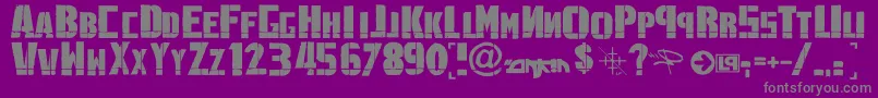 LinkninPark-Schriftart – Graue Schriften auf violettem Hintergrund