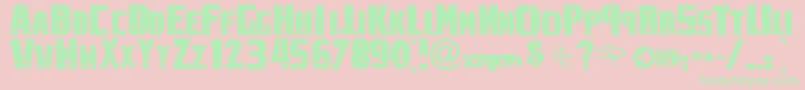 LinkninPark-fontti – vihreät fontit vaaleanpunaisella taustalla