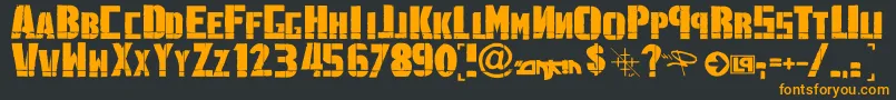 Шрифт LinkninPark – оранжевые шрифты на чёрном фоне