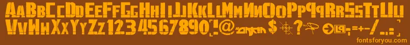LinkninPark Font – Orange Fonts on Brown Background