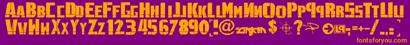 Шрифт LinkninPark – оранжевые шрифты на фиолетовом фоне