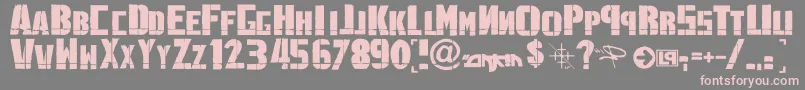 LinkninPark-fontti – vaaleanpunaiset fontit harmaalla taustalla