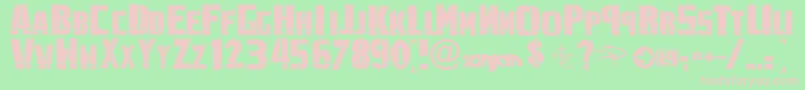 フォントLinkninPark – 緑の背景にピンクのフォント