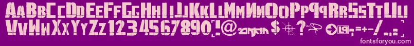 LinkninPark-fontti – vaaleanpunaiset fontit violetilla taustalla