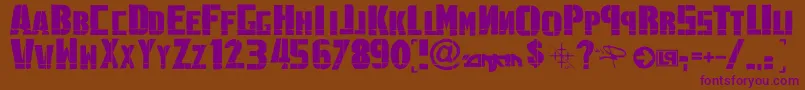 Czcionka LinkninPark – fioletowe czcionki na brązowym tle