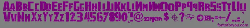 LinkninPark Font – Purple Fonts on Gray Background