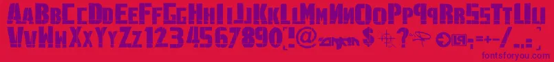 LinkninPark-Schriftart – Violette Schriften auf rotem Hintergrund