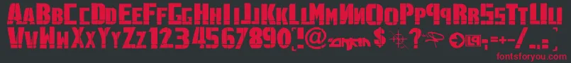 Шрифт LinkninPark – красные шрифты на чёрном фоне