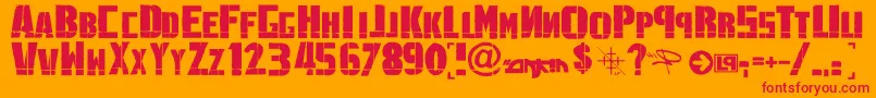 Шрифт LinkninPark – красные шрифты на оранжевом фоне