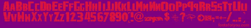 フォントLinkninPark – 紫の背景に赤い文字