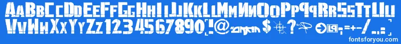 フォントLinkninPark – 青い背景に白い文字