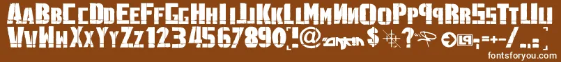 Шрифт LinkninPark – белые шрифты на коричневом фоне