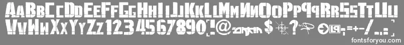 Шрифт LinkninPark – белые шрифты на сером фоне