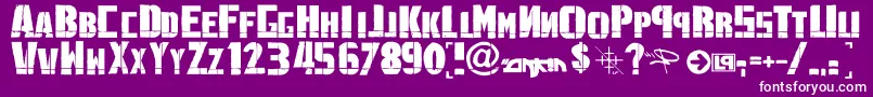 LinkninPark-fontti – valkoiset fontit violetilla taustalla