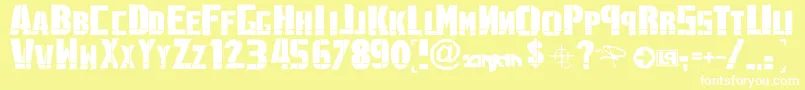 フォントLinkninPark – 黄色い背景に白い文字