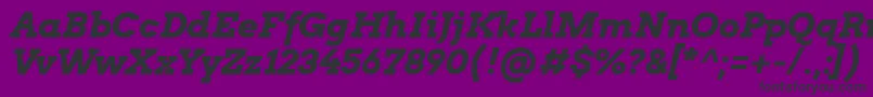 ArvoBoldItalic Font – Black Fonts on Purple Background