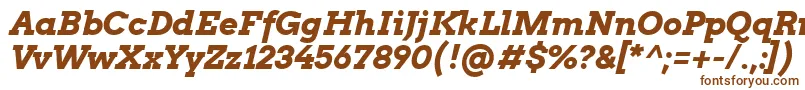 Шрифт ArvoBoldItalic – коричневые шрифты на белом фоне