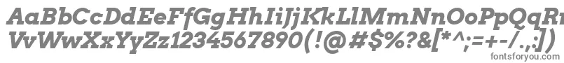 フォントArvoBoldItalic – 白い背景に灰色の文字