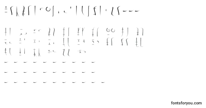Schriftart LswDrachenklaueSamys0.1 – Alphabet, Zahlen, spezielle Symbole