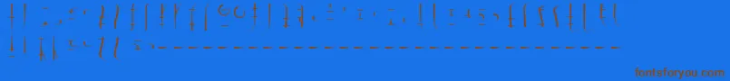Шрифт LswDrachenklaueSamys0.1 – коричневые шрифты на синем фоне
