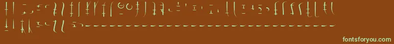 Шрифт LswDrachenklaueSamys0.1 – зелёные шрифты на коричневом фоне