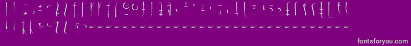 Шрифт LswDrachenklaueSamys0.1 – зелёные шрифты на фиолетовом фоне